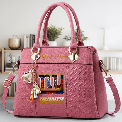 LIMITED EDITION - NEW CUSTOMIZED NFL32 NYG NEW YORK GIANTS LUXURY HANDBAG IN MULTIPLE COLORS