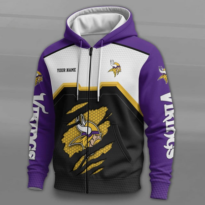 LIMITED EDITION - NEW CUSTOMIZED NFL05 MVK MINNESOTA VIKINGS UNISEX T-SHIRT, POLO, HOODIE & JACKETS