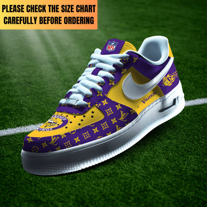 LIMITED EDITION - NEW CUSTOMIZED NFL05 MVK MINNESOTA VIKINGS AF1 SHOES