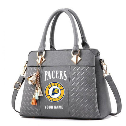 LIMITED EDITION - NEW CUSTOMIZED NBA06 IPA INDIANA PACERS ZIP HANDBAG MULTICOLOR