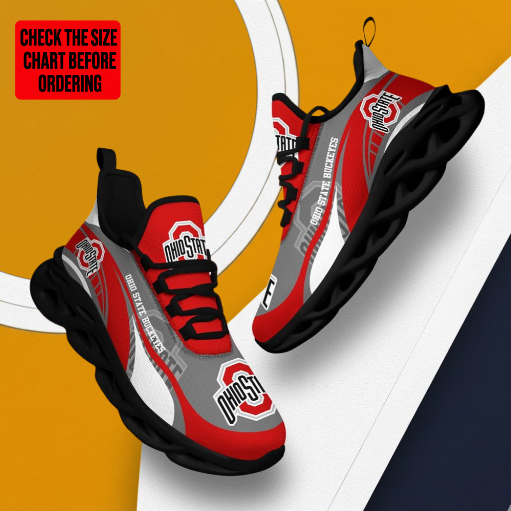 LIMITED EDITION - NEW CUSTOMIZED NCAA FBS05 OSB OHIO STATE BUCKEYES CLUNKY SNEAKERS