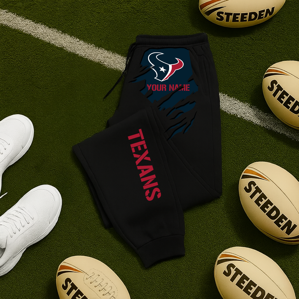 LIMITED EDITION - NEW PERSONALIZED NFL15 HTT HOUSTON TEXANS JOGGERS