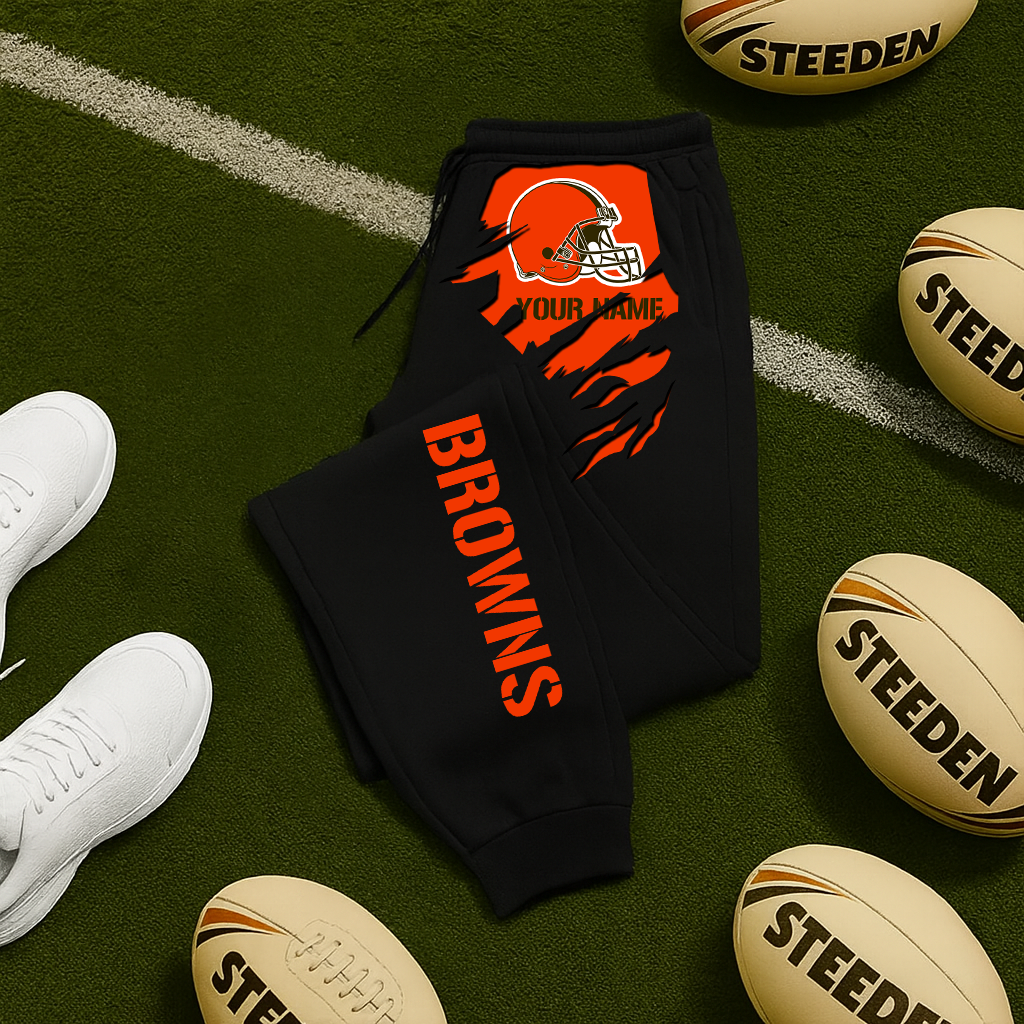 LIMITED EDITION - NEW PERSONALIZED NFL29 CLB CLEVELAND BROWNS JOGGERS