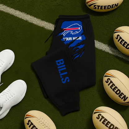 LIMITED EDITION - NEW PERSONALIZED NFL03 BFB BUFFALO BILLS JOGGERS