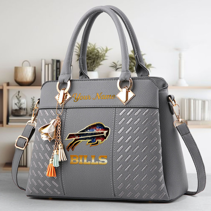 LIMITED EDITION - NEW CUSTOMIZED NFL03 BFB BUFFALO BILLS LUXURY HANDBAG IN MULTIPLE COLORS