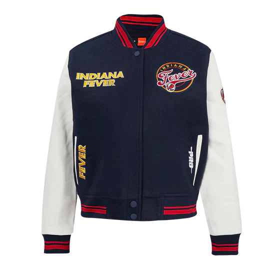 LIMITED EDITION - NEW CUSTOMIZED WNBA06 IDF  IN FEVER BASEBALL JACKET, SATIN VARSITY JACKET 09