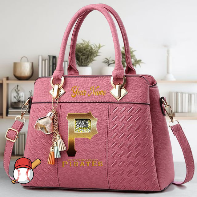 LIMITED EDITION - NEW CUSTOMIZED MLB29 PHP PITTSBURGH PIRATES ZIP HANDBAG MULTICOLOR