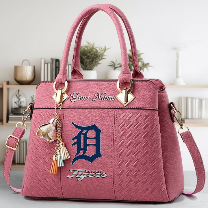 LIMITED EDITION - NEW CUSTOMIZED MLB16 DTS DETROIT TIGERS ZIP HANDBAG MULTICOLOR