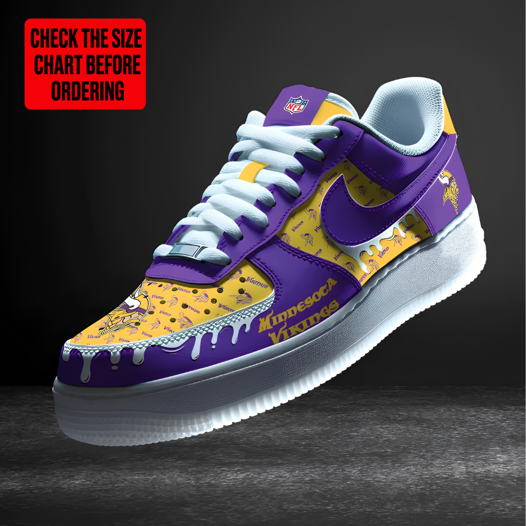 [SPECIAL OFFER] NEW CUSTOMIZED NFL05 MVK MINNESOTA VIKINGS AF1 SHOES