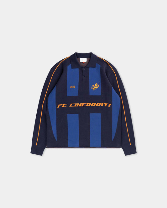 LIMITED EDITION - NEW CUSTOMIZED MLS05 FCC FC CINCINNATI LONG SLEEVE POLO