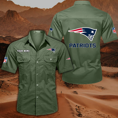 SPECIAL EDITION - NEW CUSTOMIZED NFL27 NEP NEW ENGLAND PATRIOTS MUTICOLOR MEN'S CARGO SHIRT
