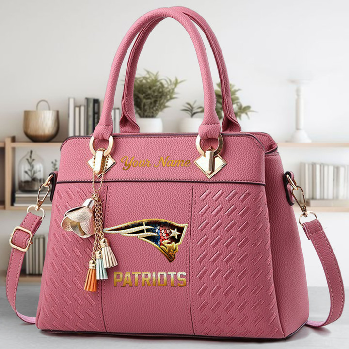 LIMITED EDITION - NEW CUSTOMIZED NFL27 NEP NEW ENGLAND PATRIOTS LUXURY HANDBAG IN MULTIPLE COLORS