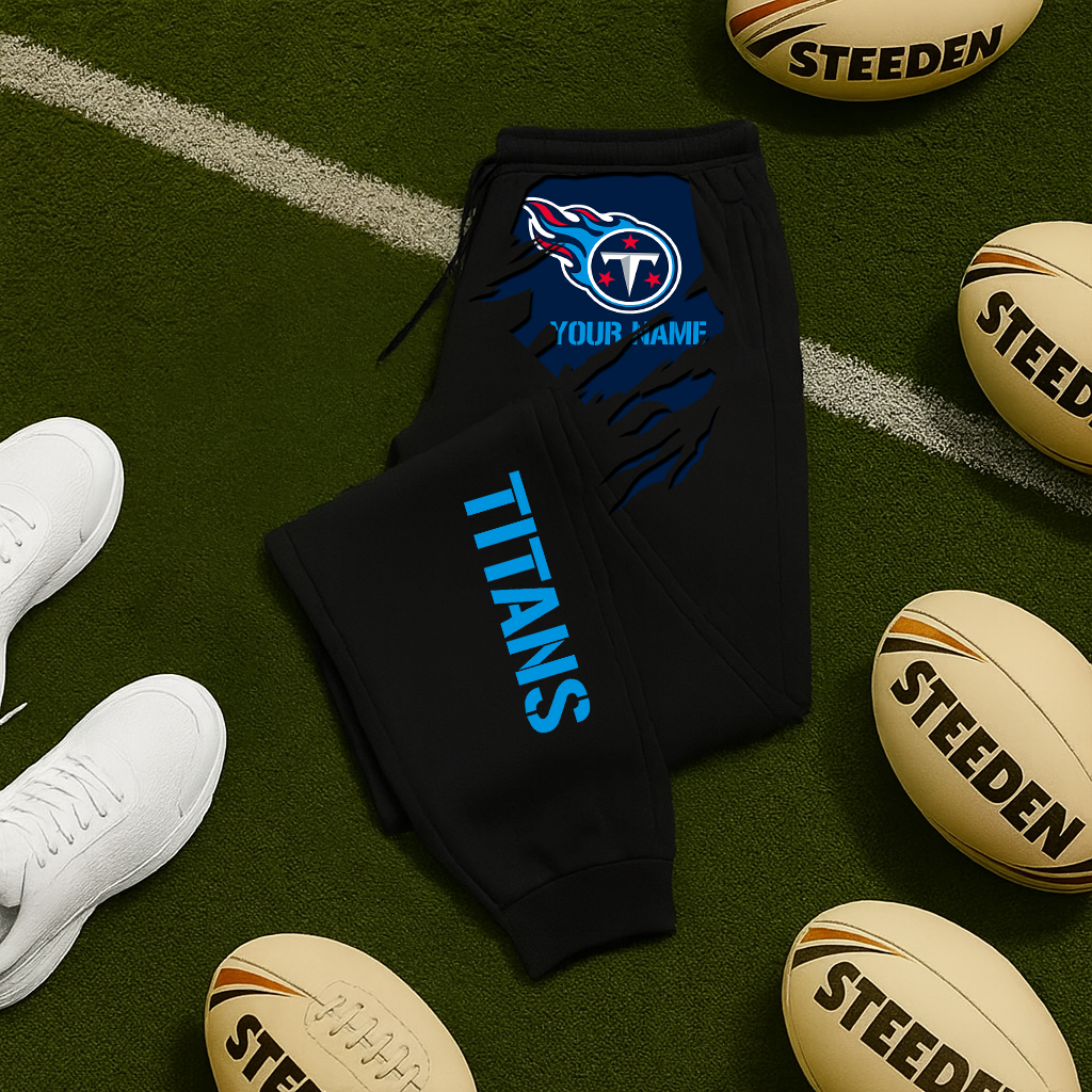 LIMITED EDITION - NEW PERSONALIZED NFL31 TST TENNESSEE TITANS JOGGERS