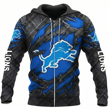 LIMITED EDITION - NEW CUSTOMIZED NFL04 DTL DETROIT LIONS UNISEX T-SHIRT, POLO, HOODIE & JACKETS