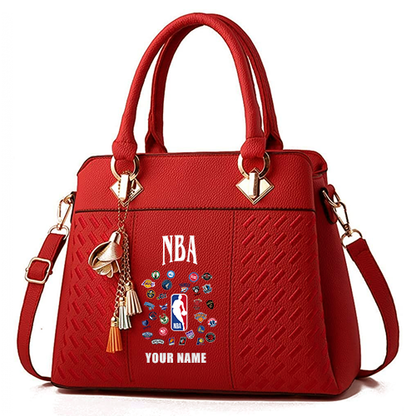 LIMITED EDITION - NEW CUSTOMIZED NBA32 NBA ALL TEAMS ZIP HANDBAG MULTICOLOR