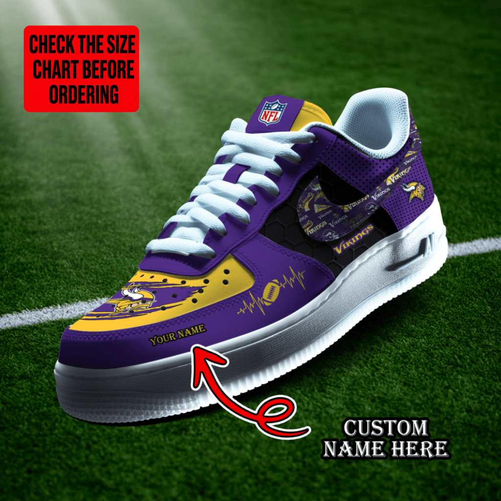 [SPECIAL OFFER] NEW CUSTOMIZED NFL05 MVK MINNESOTA VIKINGS AF1 SHOES