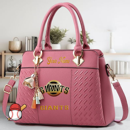 LIMITED EDITION - NEW CUSTOMIZED MLB06 SFG SAN FRANCISCO GIANTS ZIP HANDBAG MULTICOLOR