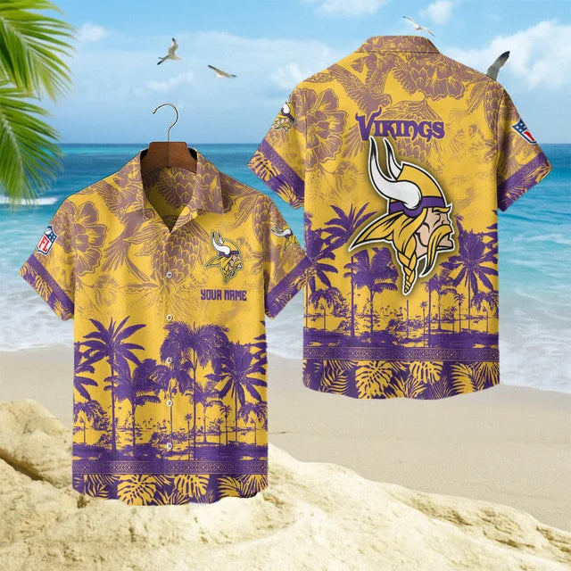 LIMITED EDITION - NEW CUSTOMIZED NFL05 MVK MINNESOTA VIKINGS UNISEX HAWAIIAN SHIRT