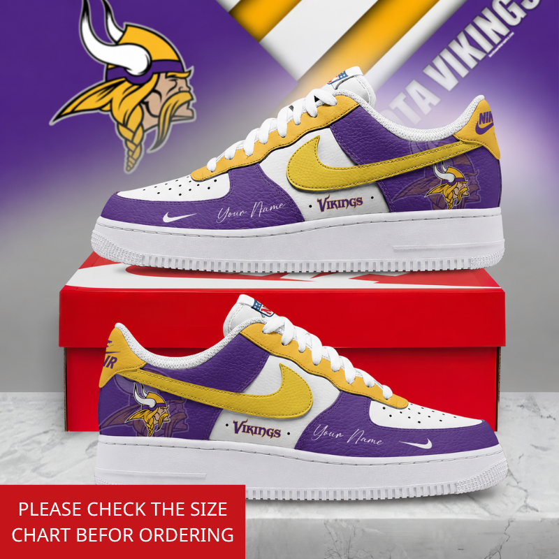 LIMITED EDITION - NEW CUSTOMIZED NFL05 MVK MINNESOTA VIKINGS AF1 SHOES
