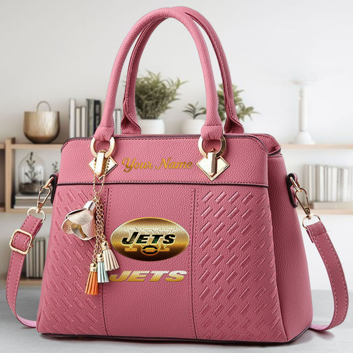 LIMITED EDITION - NEW CUSTOMIZED NFL25 NYJ NEW YORK JETS LUXURY HANDBAG IN MULTIPLE COLORS