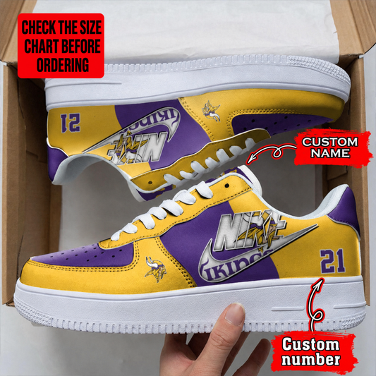 [SPECIAL OFFER] NEW CUSTOMIZED NFL05 MVK MINNESOTA VIKINGS AF1 SHOES
