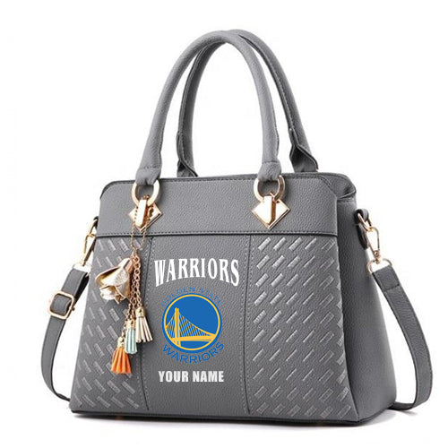 LIMITED EDITION - NEW CUSTOMIZED NBA12 GSW GOLDEN STATE WARRIORS ZIP HANDBAG MULTICOLOR