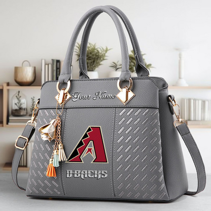 LIMITED EDITION - NEW CUSTOMIZED MLB07 ADS ARIZONA DIAMONDBACKS ZIP HANDBAG MULTICOLOR