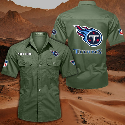 SPECIAL EDITION - NEW CUSTOMIZED NFL31 TST TENNESSEE TITANS MUTICOLOR MEN'S CARGO SHIRT