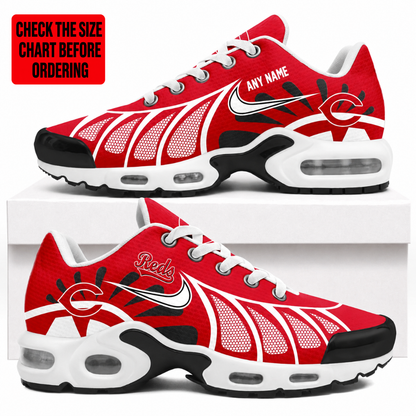 LIMITED EDITION - NEW CUSTOMIZED MLB05 CRS CINCINNATI REDS AIR MAX PLUS SNEAKERS