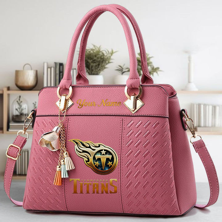 LIMITED EDITION - NEW CUSTOMIZED NFL31 TST TENNESSEE TITANS LUXURY HANDBAG IN MULTIPLE COLORS