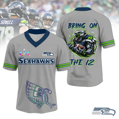 LIMITED EDITION - NEW CUSTOMIZED NFL06 SSH SEATTLE SEAHAWKS FOOTBALL JERSEY