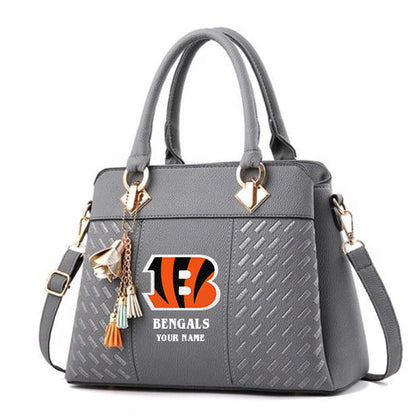 LIMITED EDITION - NEW CUSTOMIZED NFL16 CCB CINCINNATI BENGALS HANDBAG IN MULTIPLE COLORS