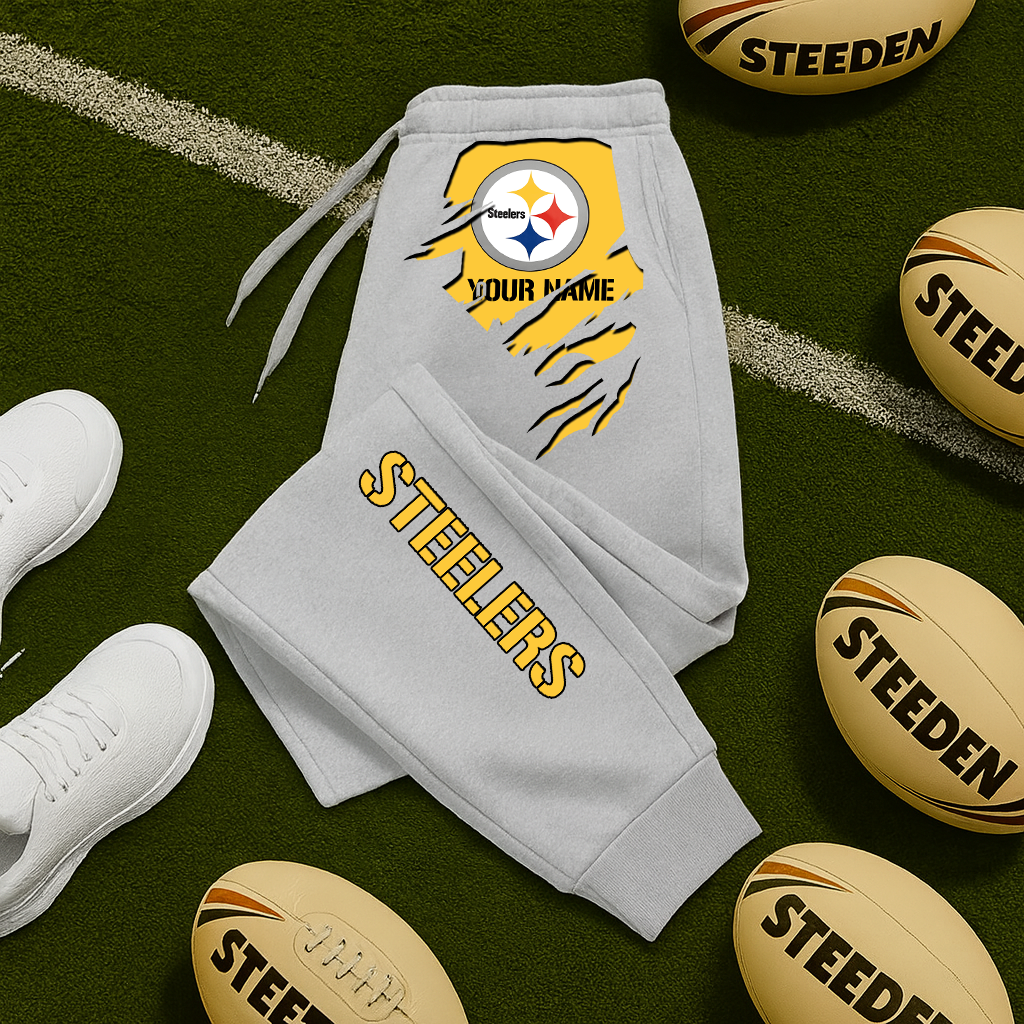 LIMITED EDITION - NEW PERSONALIZED NFL14 PSB PITTSBURGH STEELERS JOGGERS