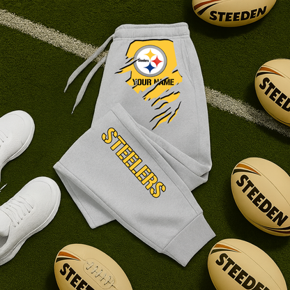 LIMITED EDITION - NEW PERSONALIZED NFL14 PSB PITTSBURGH STEELERS JOGGERS