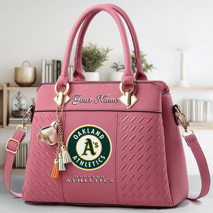 LIMITED EDITION - NEW CUSTOMIZED MLB23 OAS OAKLAND ATHLETICS ZIP HANDBAG MULTICOLOR