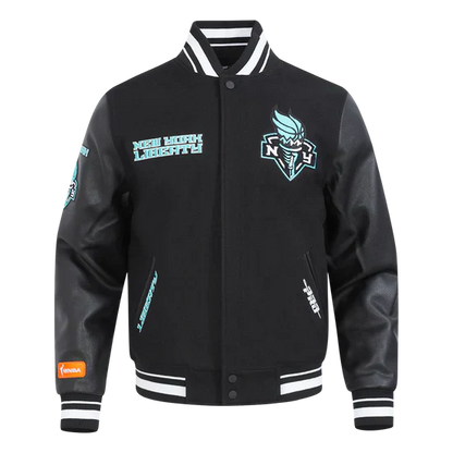 LIMITED EDITION - NEW CUSTOMIZED WNBA10 NYL NY LIBERTY BASEBALL JACKET, SATIN VARSITY JACKET 05