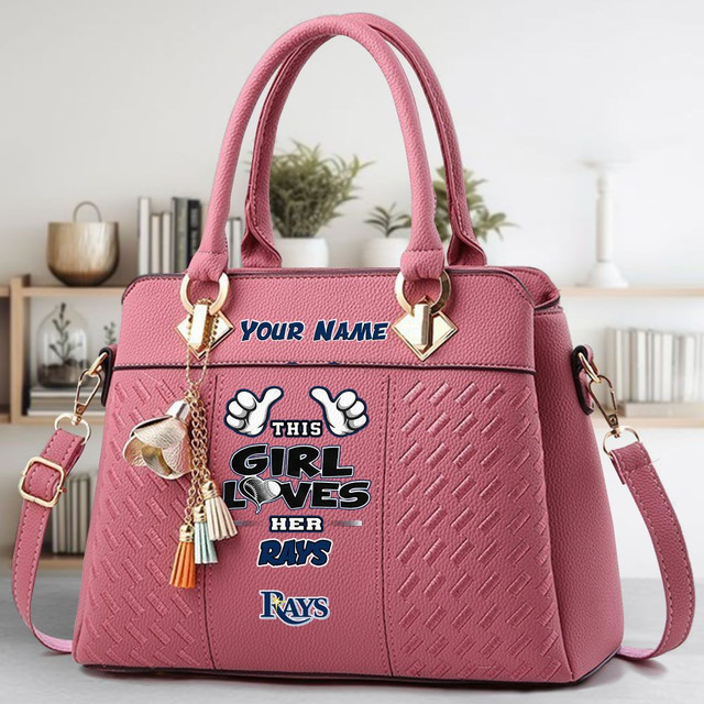 LIMITED EDITION - NEW CUSTOMIZED MLB21 TBR TAMPA BAY RAYS ZIP HANDBAG MULTICOLOR
