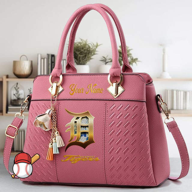 LIMITED EDITION - NEW CUSTOMIZED MLB16 DTS DETROIT TIGERS ZIP HANDBAG MULTICOLOR