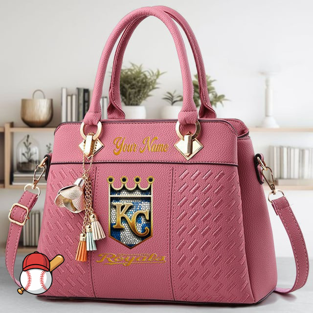 LIMITED EDITION - NEW CUSTOMIZED MLB19 KCR KANSAS CITY ROYALS ZIP HANDBAG MULTICOLOR