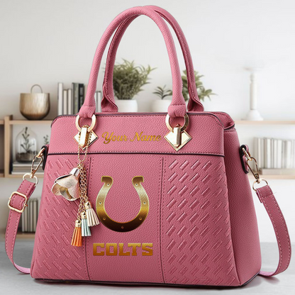 LIMITED EDITION - NEW CUSTOMIZED NFL17 IDC INDIANAPOLIS COLTS LUXURY HANDBAG IN MULTIPLE COLORS