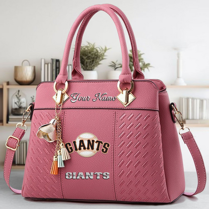 LIMITED EDITION - NEW CUSTOMIZED MLB06 SFG SAN FRANCISCO GIANTS ZIP HANDBAG MULTICOLOR