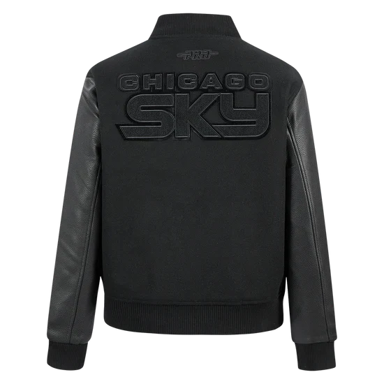 LIMITED EDITION - NEW CUSTOMIZED WNBA02 CCS CH SKY BASEBALL JACKET, SATIN VARSITY JACKET 08