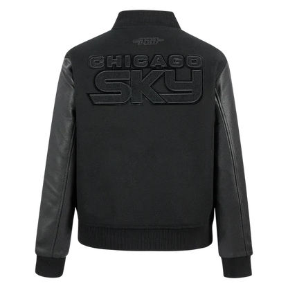 LIMITED EDITION - NEW CUSTOMIZED WNBA02 CCS CH SKY BASEBALL JACKET, SATIN VARSITY JACKET 08