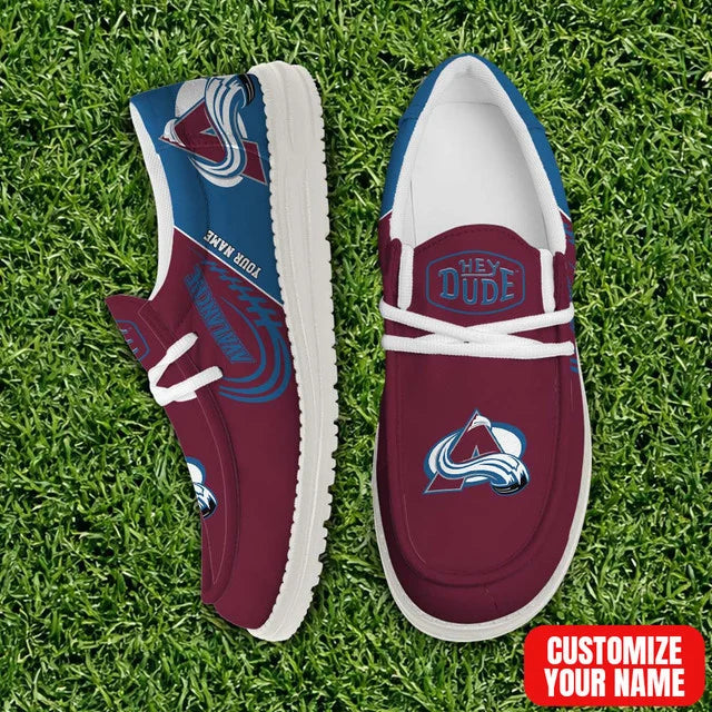 [SUPER SALE] NEW CUSTOMIZED NHL05 CAL COLORADO AVALANCHE PREMIUM LOAFER SHOES