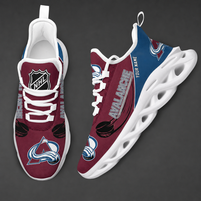 LIMITED EDITION - NEW CUSTOMIZED NHL05 CAL COLORADO AVALANCHE CLUNKY SNEAKERS