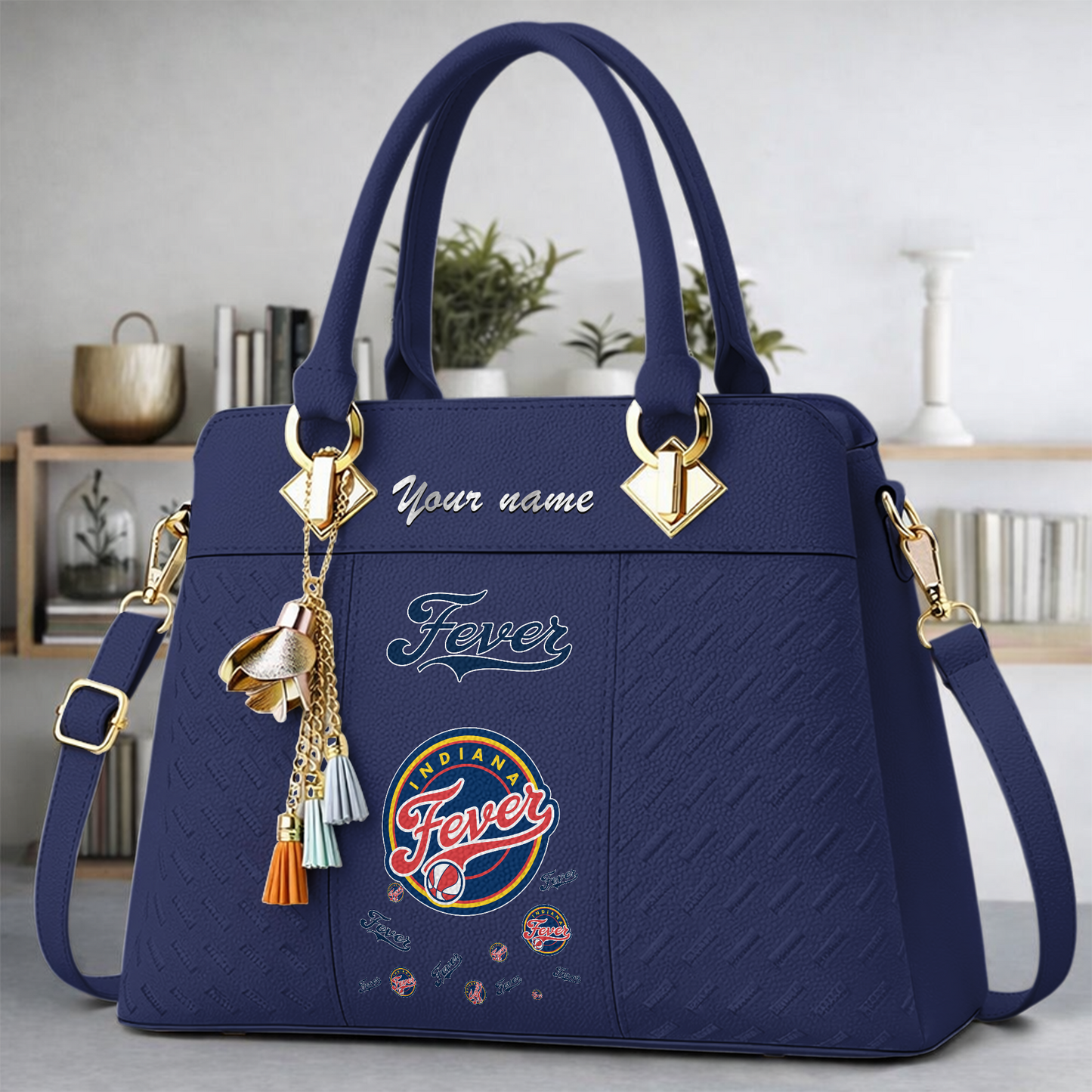 [FAN FAVORITE] NEW CUSTOMIZED WNBA06 IDF INDIANA FEVER MULTICOLOR HANDBAG