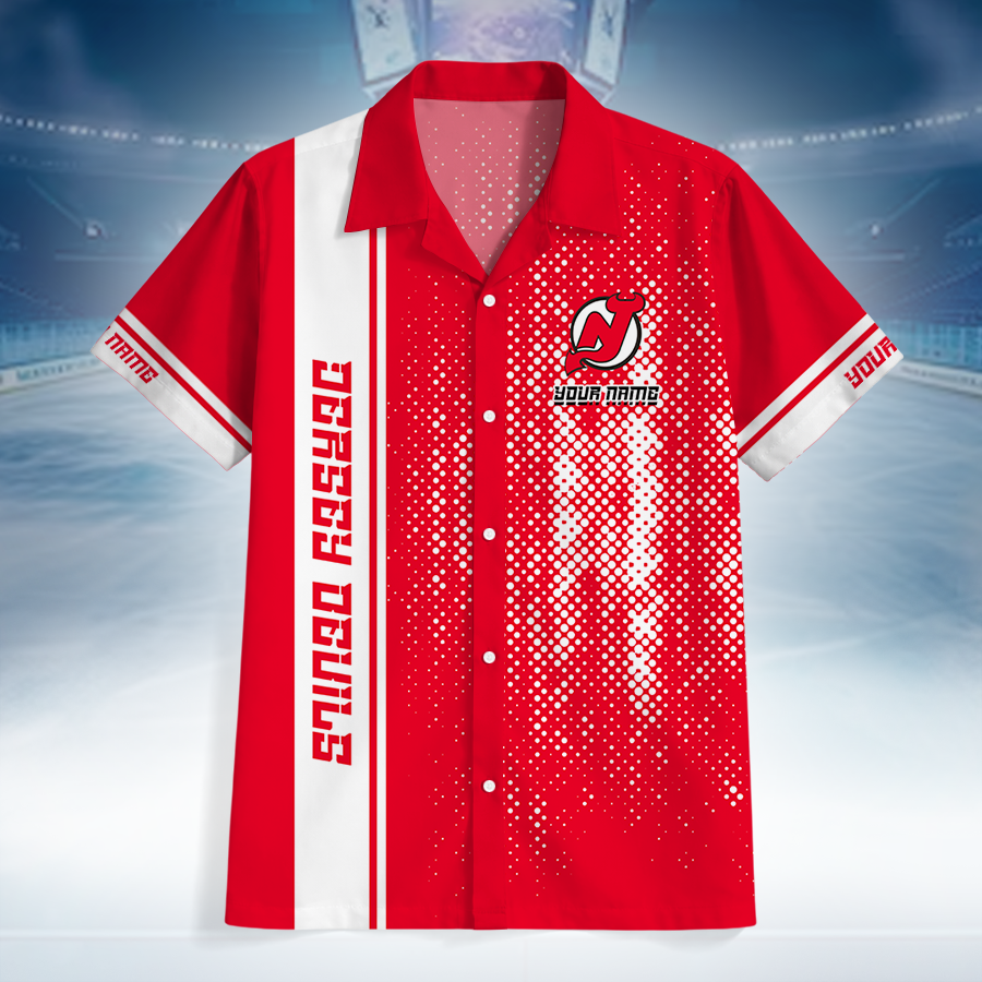 LIMITED EDITION - NEW CUSTOMIZED NHL06 NJD NEW JERSEY DEVILS UNISEX HAWAIIAN SHIRT