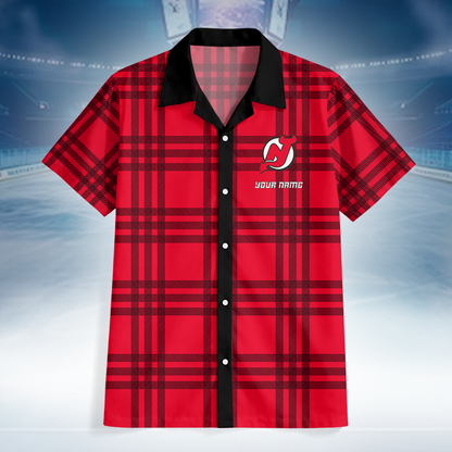LIMITED EDITION - NEW CUSTOMIZED NHL06 NJD NEW JERSEY DEVILS UNISEX HAWAIIAN SHIRT