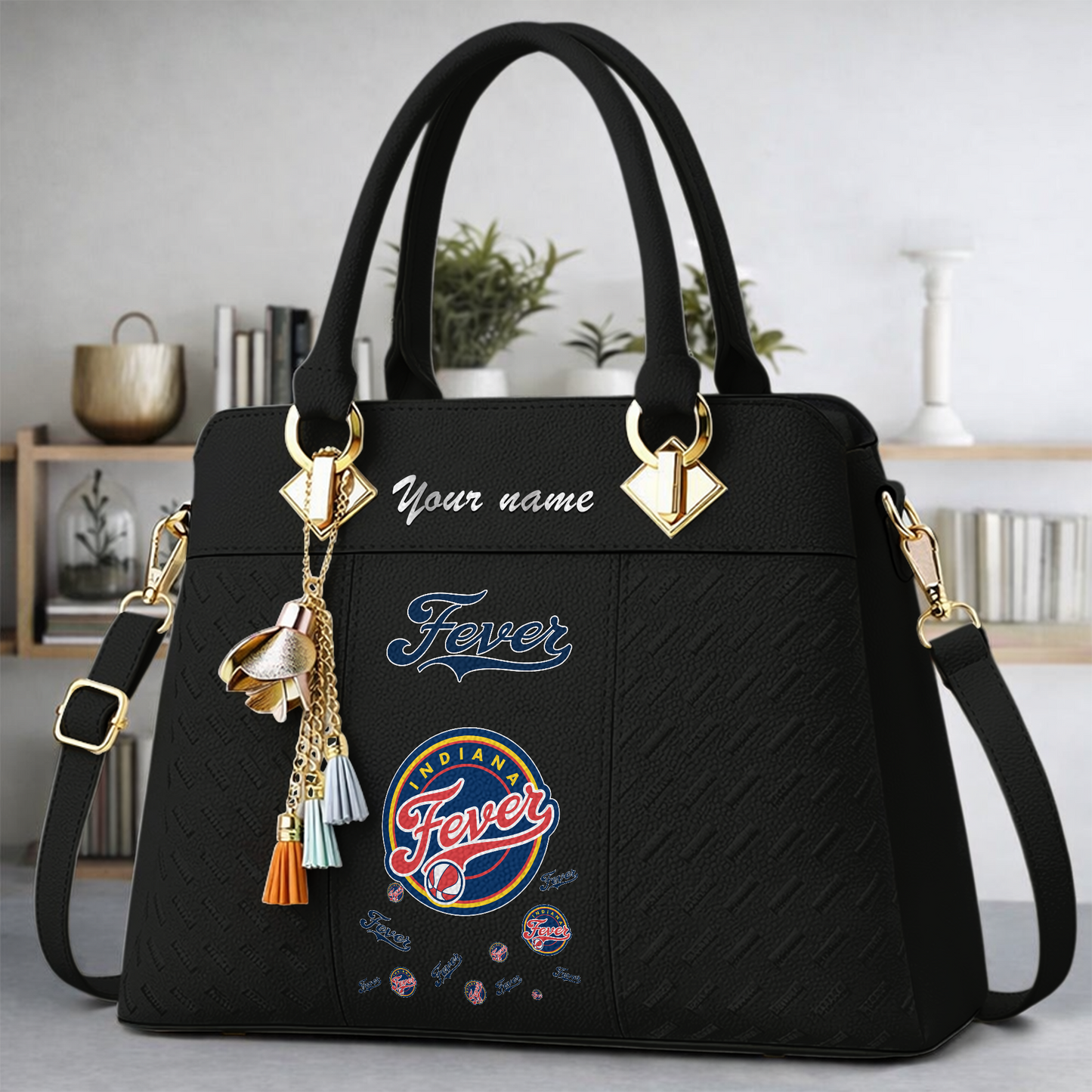 [FAN FAVORITE] NEW CUSTOMIZED WNBA06 IDF INDIANA FEVER MULTICOLOR HANDBAG