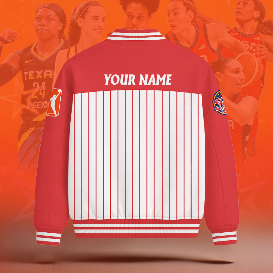 [FAN FAVORITE] NEW CUSTOMIZED WNBA06 IDF INDIANA FEVER BASEBALL JACKET